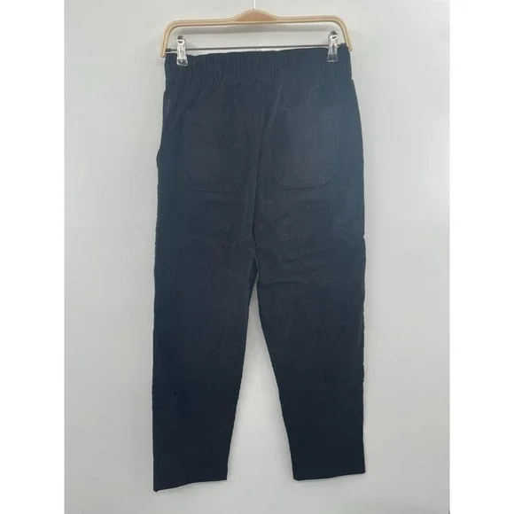 NWT Adidas Graphic Regular Corduroy Pant Men's Small Black Elastic Waist Pockets